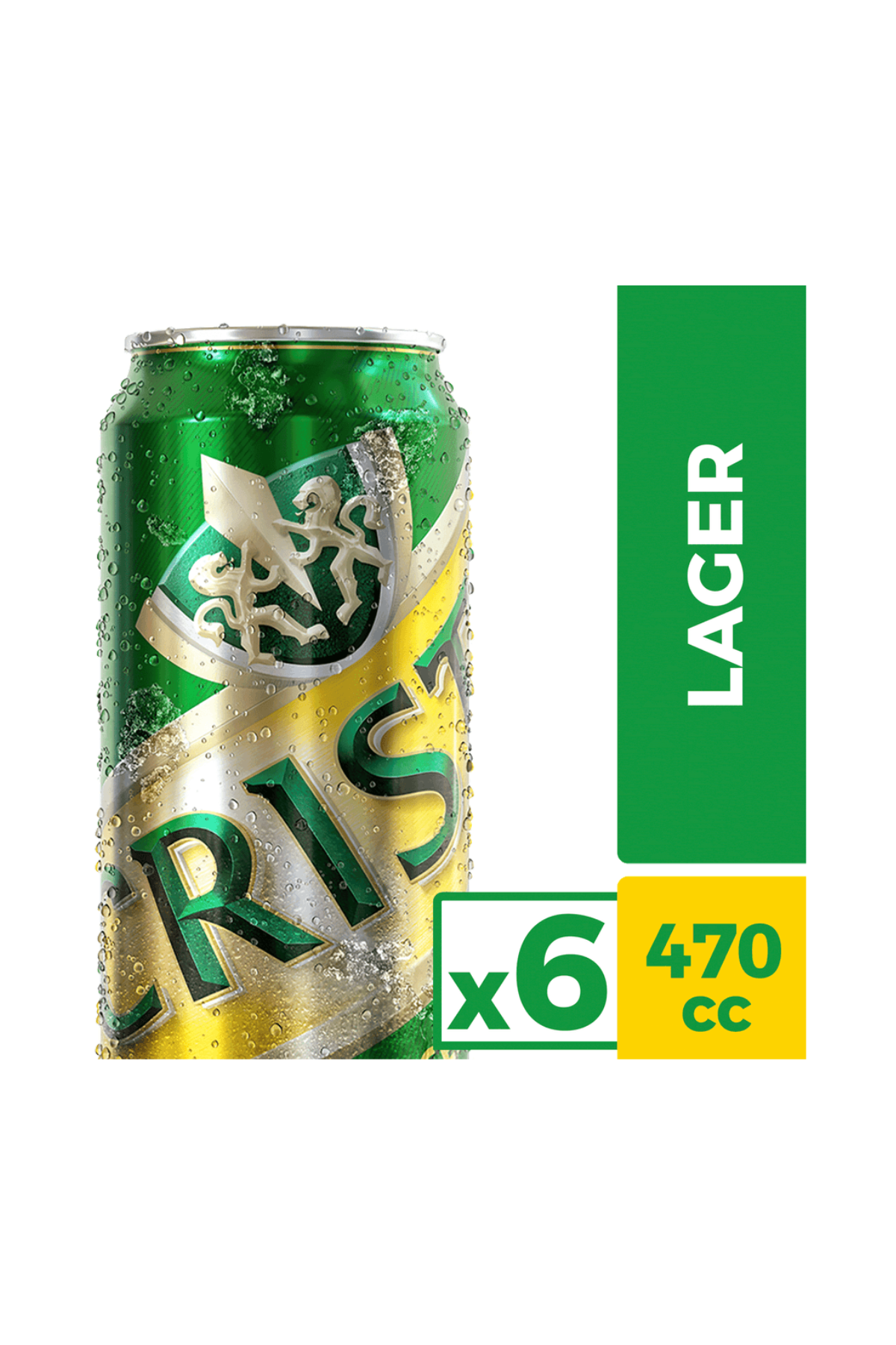 Cerveza Cristal Lata 473cc x6