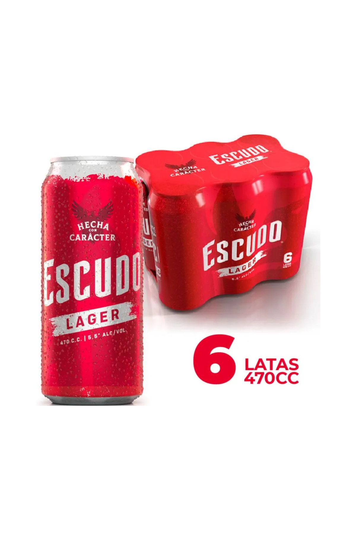 Cerveza Escudo Lata 473cc x6