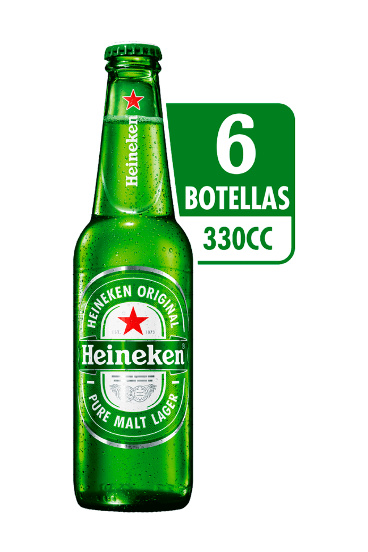 Cerveza Heineken Botellin 330cc x6