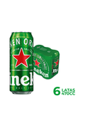 Cerveza Heineken Lata 473cc x6