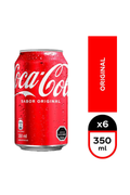 Coca Cola Lata 350cc Pack 6 und.