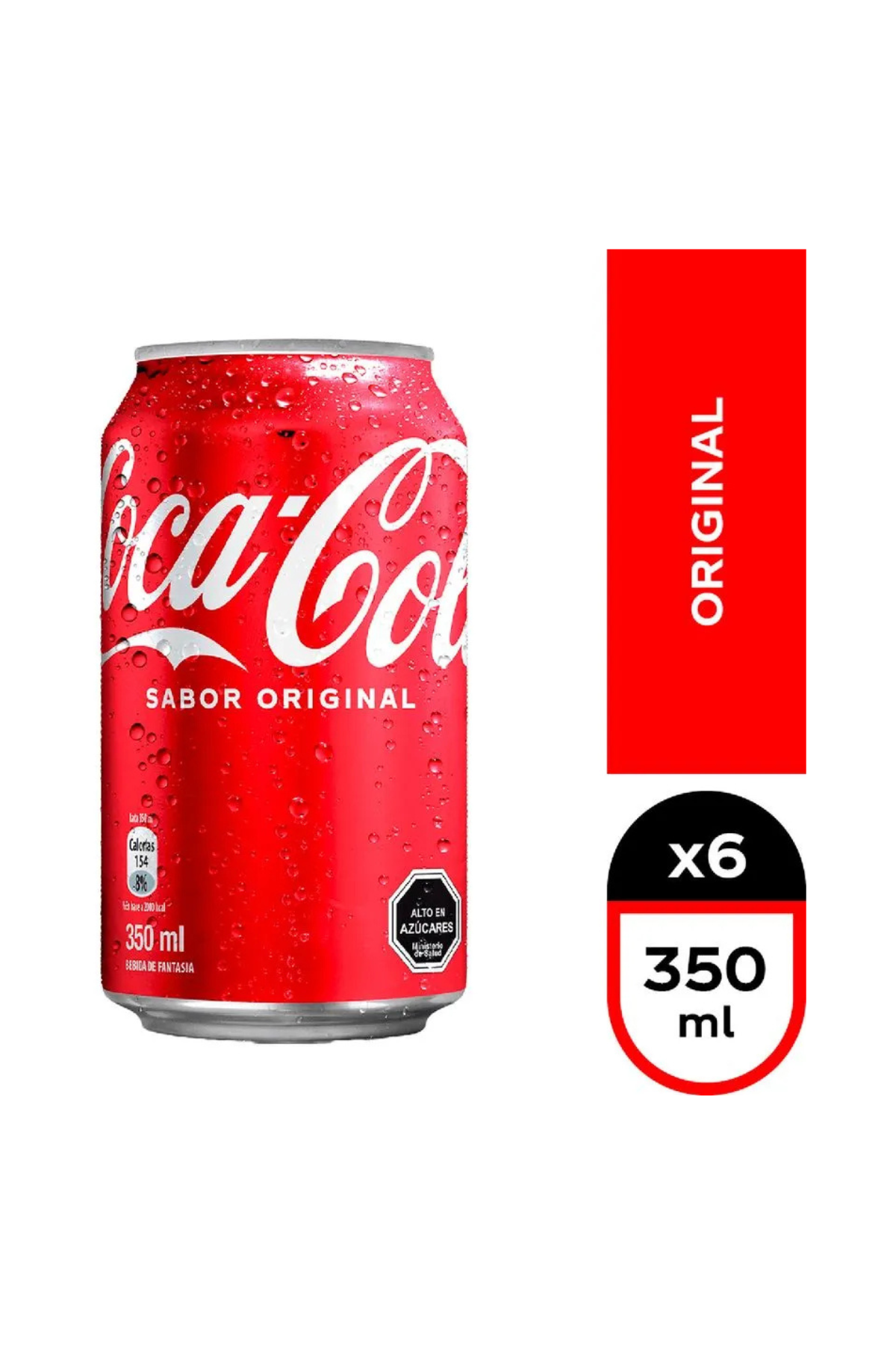 Coca Cola Lata 350cc Pack 6 und.