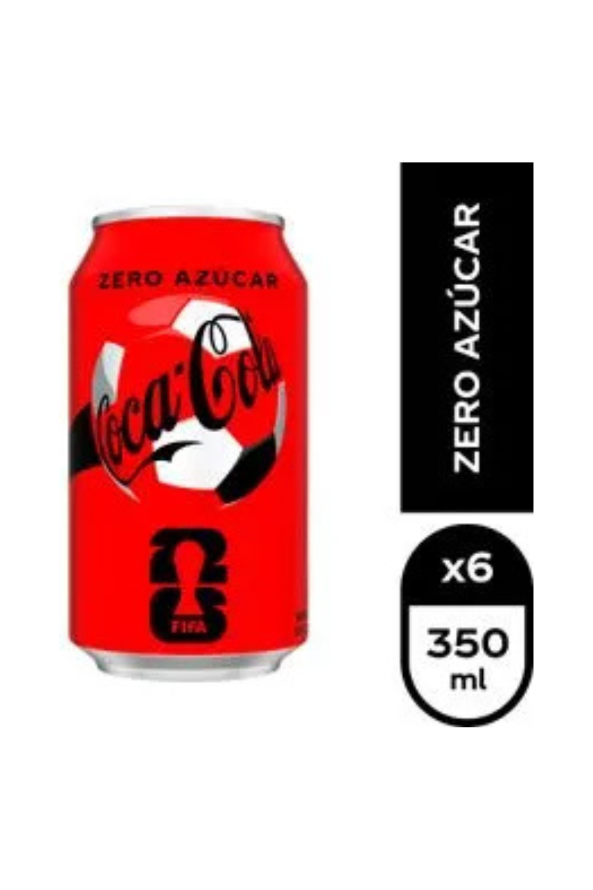 Coca Cola Lata Zero 350cc Pack 6 und.