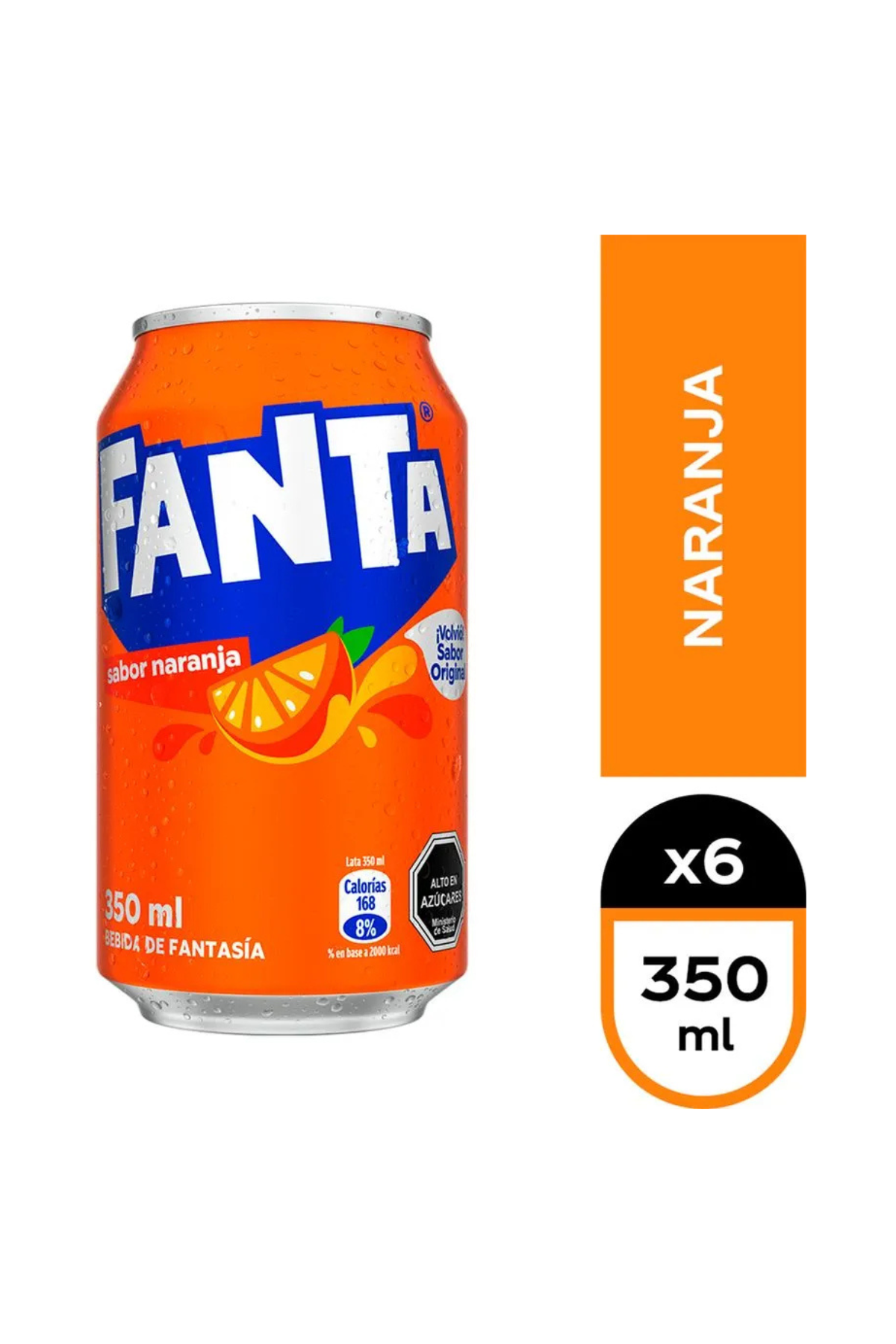 Fanta Lata 350cc Pack 6 und.