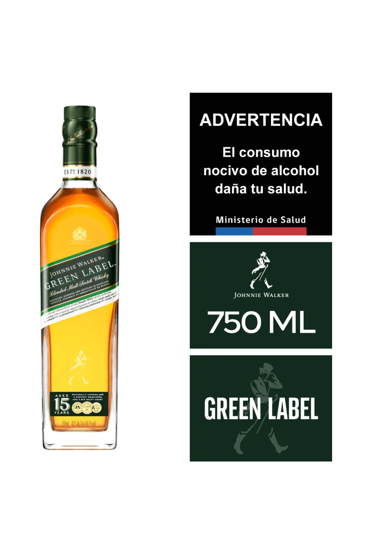 Johnnie Walker Green Label 750 ml.