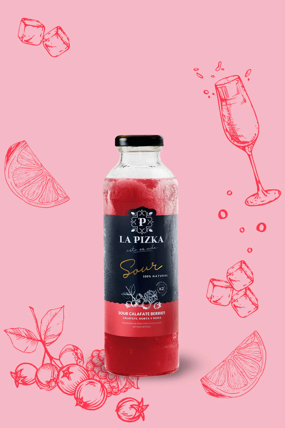 La Pizka Sour Calafate Berries 475ml