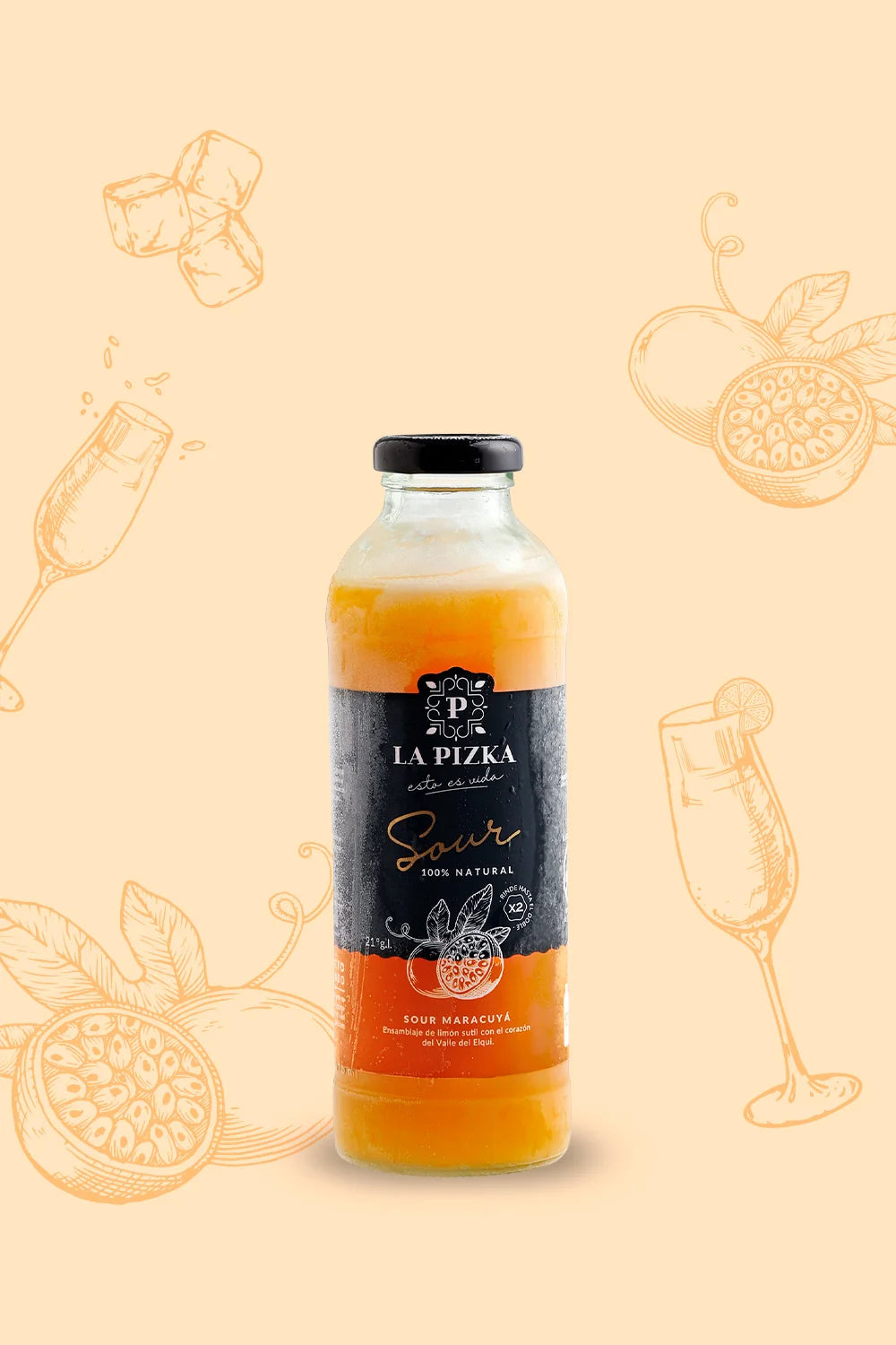 La Pizka Sour Maracuyá 475ml