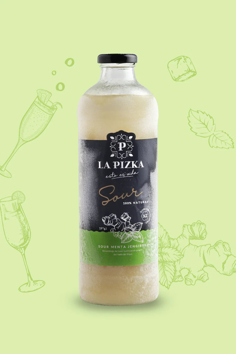 La Pizka Sour Menta Jengibre_1Lt