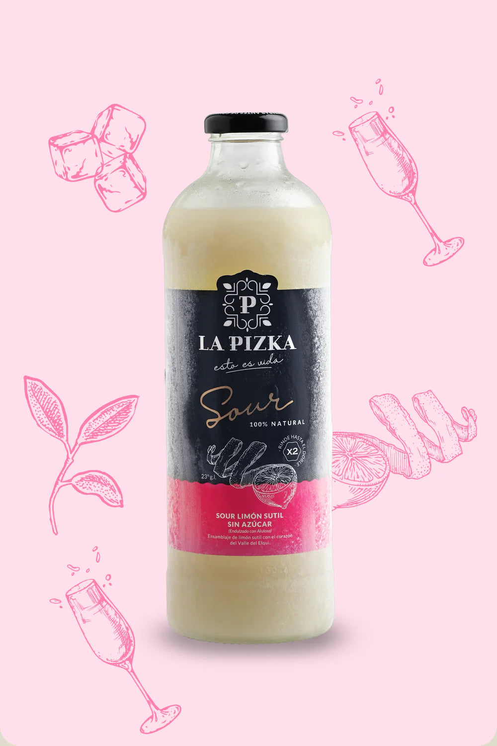 La Pizka Sour Sin Azúcar 1Lt