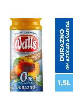 Jugo Watt's Durazno 0% 1.5lt