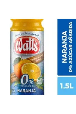 Jugo Watt's Naranja 0% 1.5lt