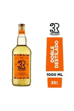 Pisco Tres Erres Doble Destilado 35° 1lt
