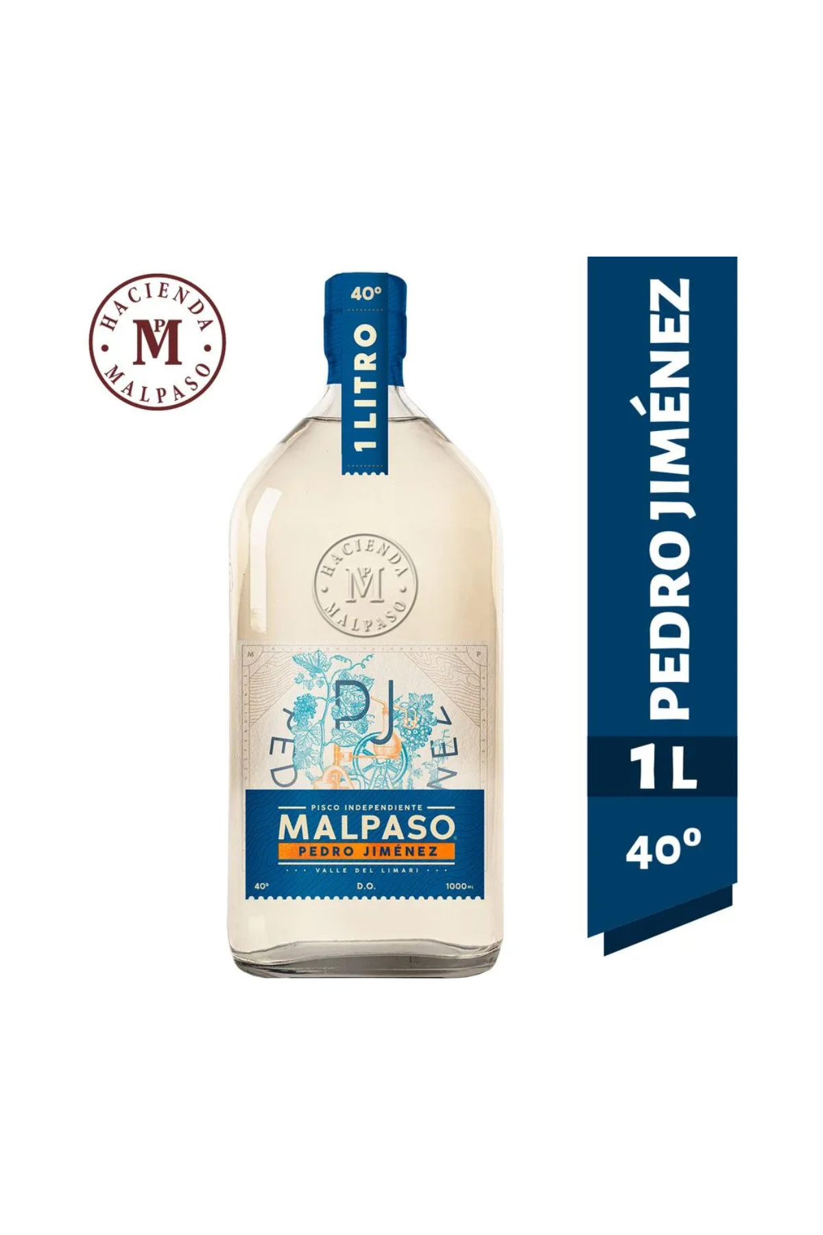 Pisco Mal Paso Pedro Jimenez 40° 1Lt