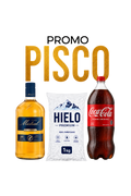 Promo Pisco Mistral 35° 1Lt + Coca-Cola 3Lts + Hielo 1Kg