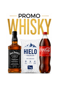 Promo Whisky Jack Daniel's 750ml + Coca-Cola 1.5Lts + Hielo 1Kg