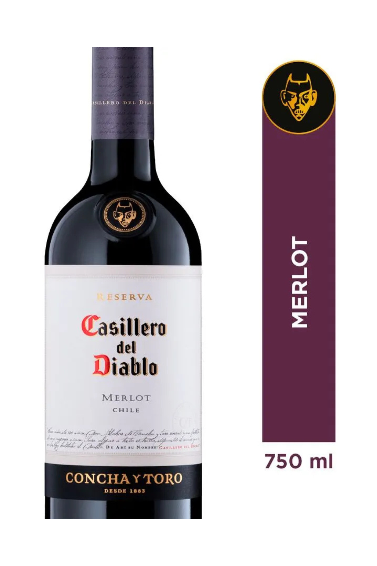 Vino Casillero del Diablo Reserva Merlot 750ml